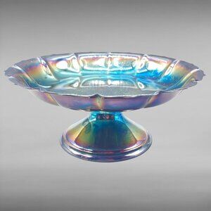 Vintage LUNT Silverplate Footed Dish Bowl Tray Cake Platter 3”T 7”W